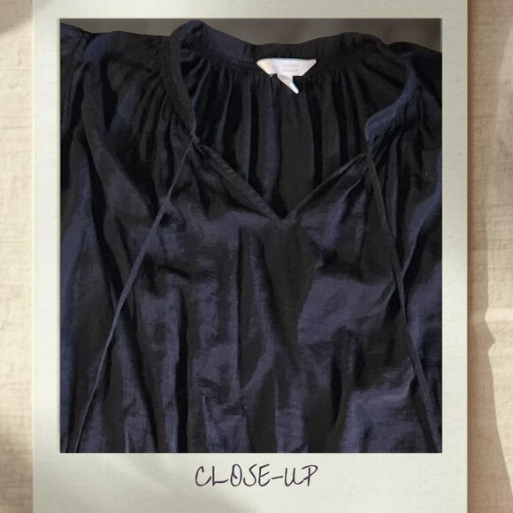 Lauren Conrad Black Ruffle Sleeve Blouse | 2X - Picture 3 of 4